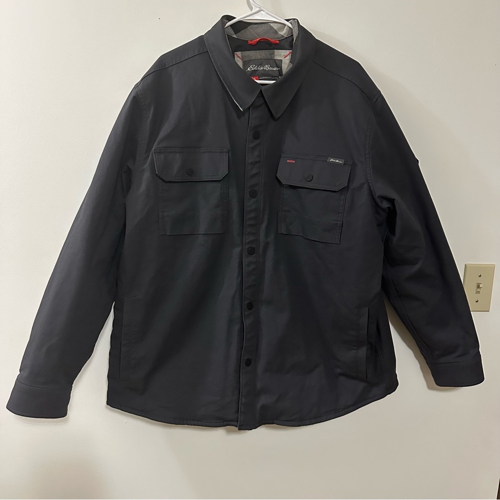 EDDIE BAUER Mountain Ops Impact Canvas Flannel Lined‎ Shirt-Jacket Size 2XL